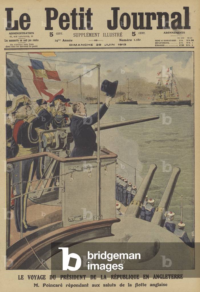 Visit of the President of France to Britain (colour litho)