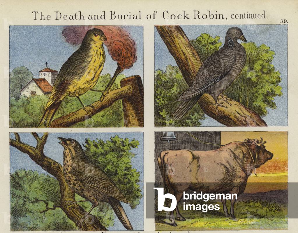 The Death And Burial Of Cock Robin (colour litho)