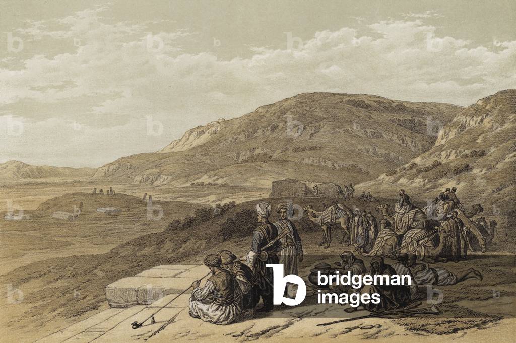 Jacob's Well at Shechem (colour litho)