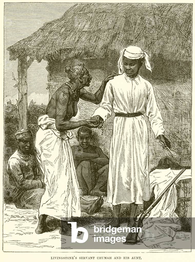Livingstone's Servant Chumah and his Aunt (engraving)