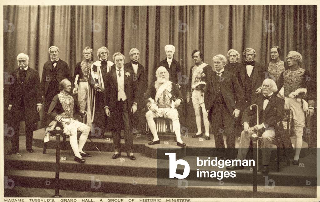 Politicians, Madam Tussaud's (b/w photo)