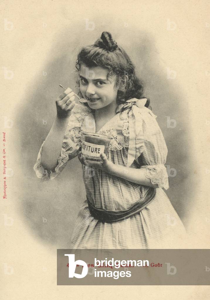 The five senses, taste (b/w photo)