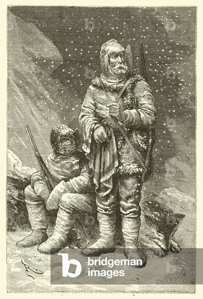 Clothes of travellers to the North Pole (engraving)