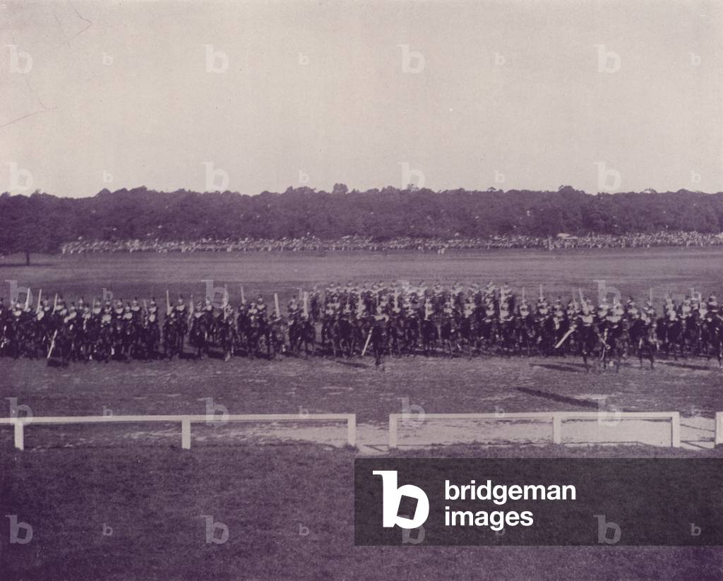 A Cavalry Charge in the Bois (b/w photo)