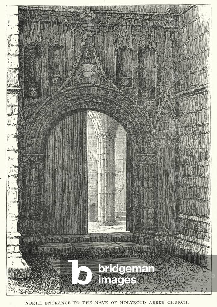 North Entrance to the Nave of Holyrood Abbey Church (engraving)