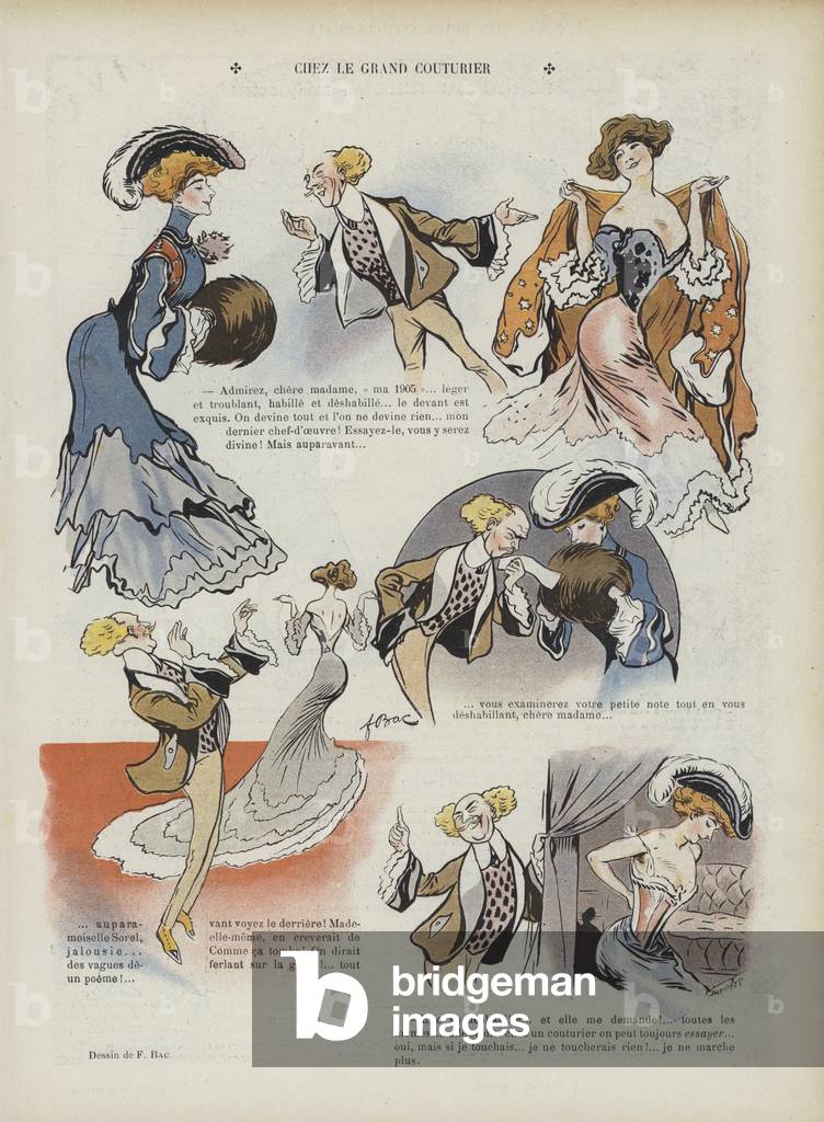 Illustration for Le Rire (colour litho)