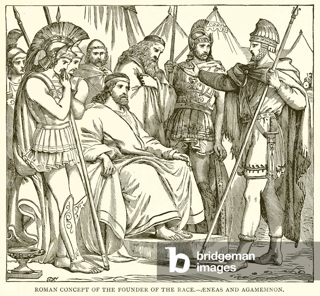 Roman Concept of the founder of the Race.--Aeneas and Agamemnon (engraving)