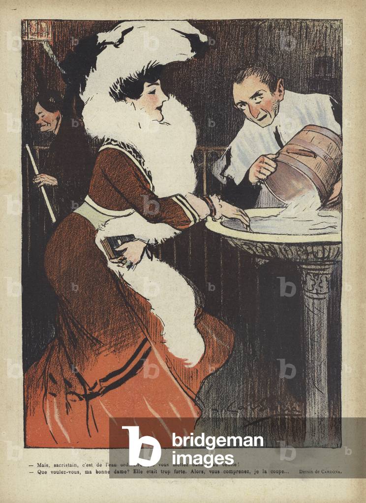 Illustration for Le Rire (colour litho)