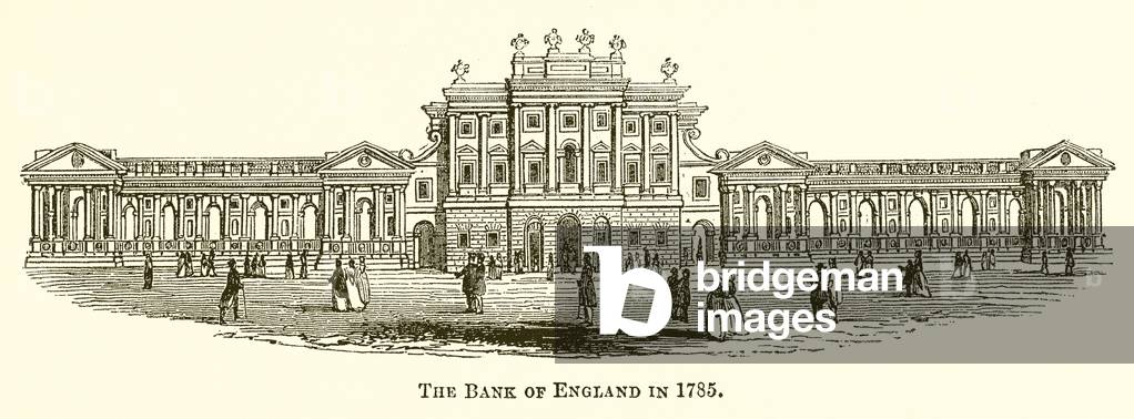 The Bank of England in 1785 (engraving)