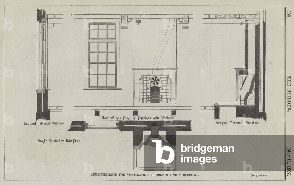Arrangements for Ventilation, Chorlton Union Hospital (engraving)