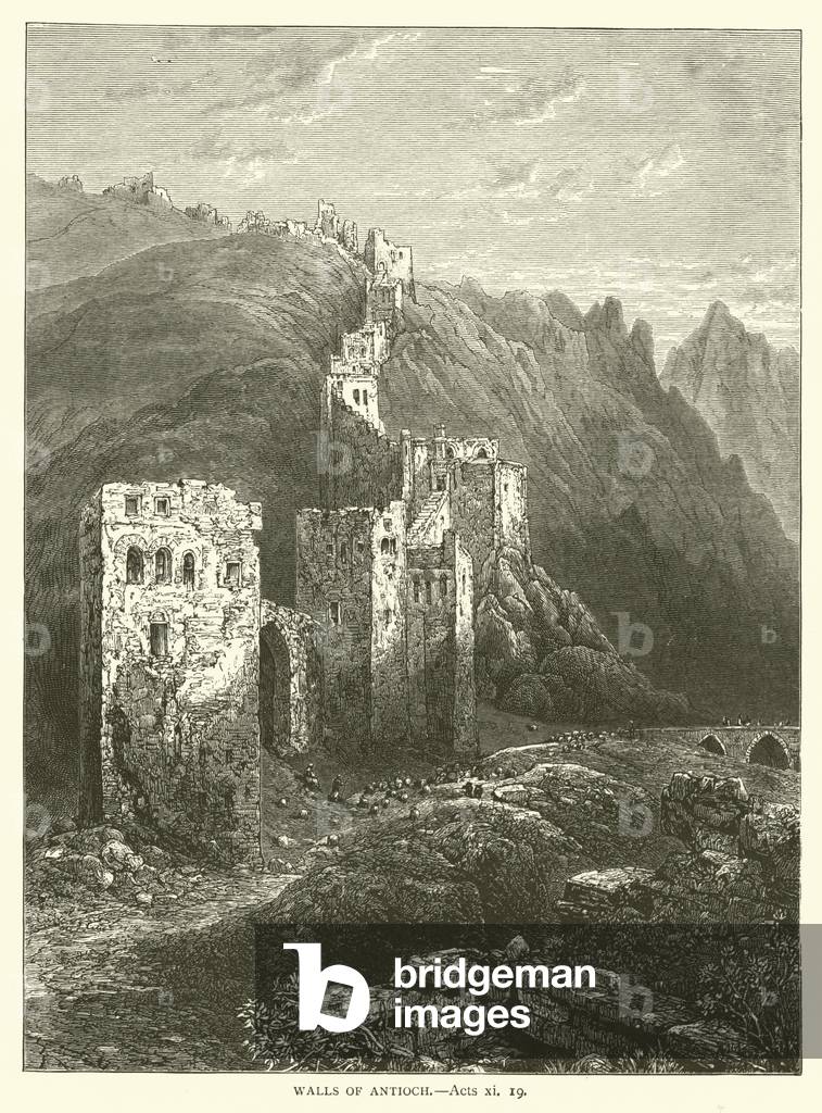 Walls of Antioch, Acts, xi, 19 (engraving)