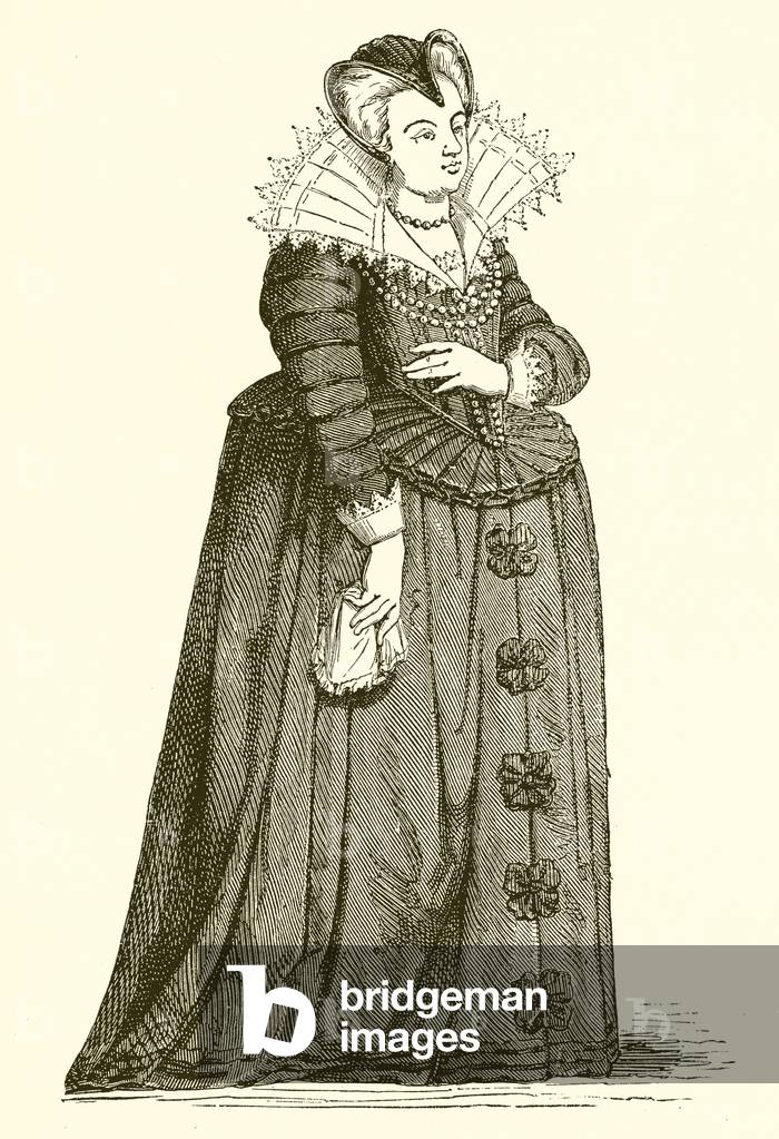 Mary de Medici as a widow (engraving)