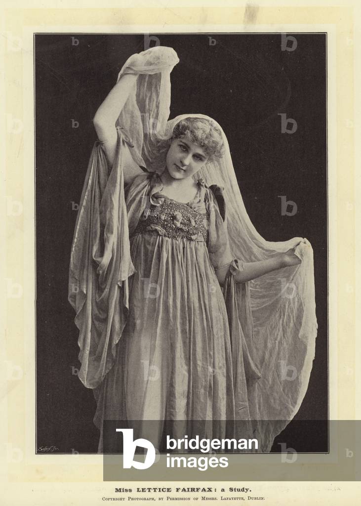 Miss Lettice Fairfax: a Study (b/w photo)