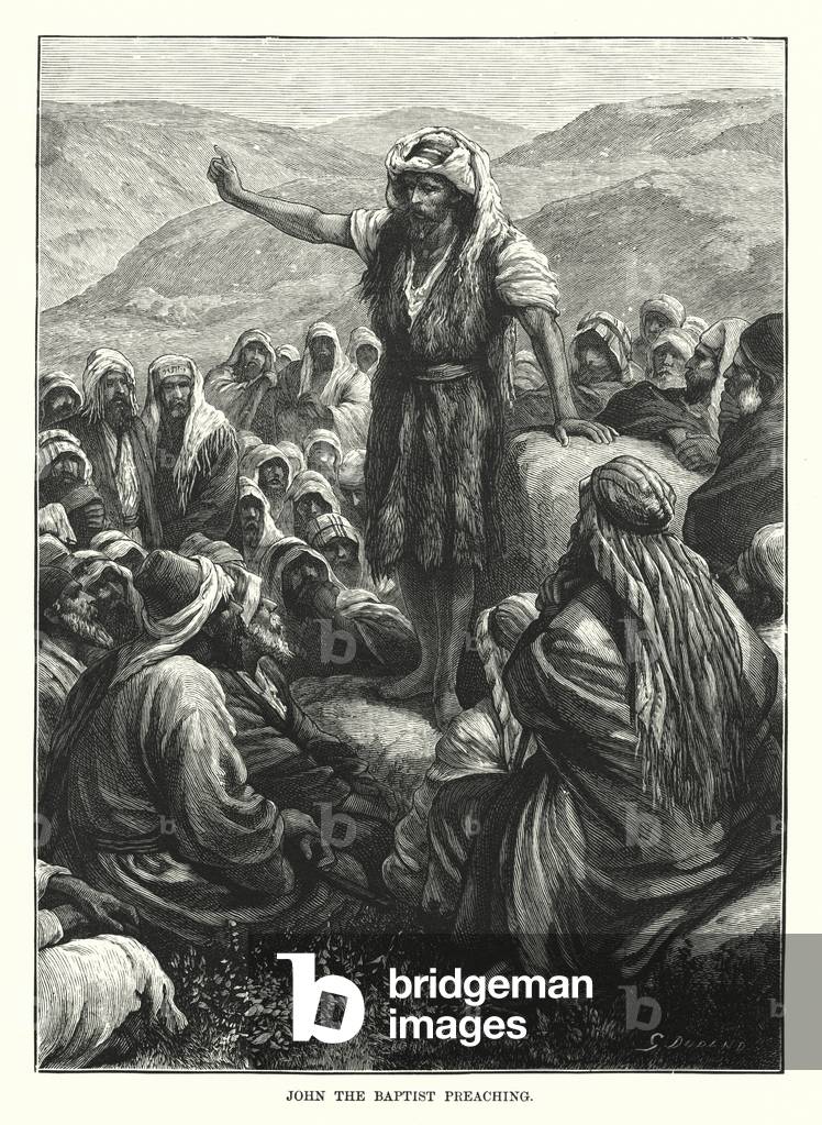 John the Baptist preaching (engraving)