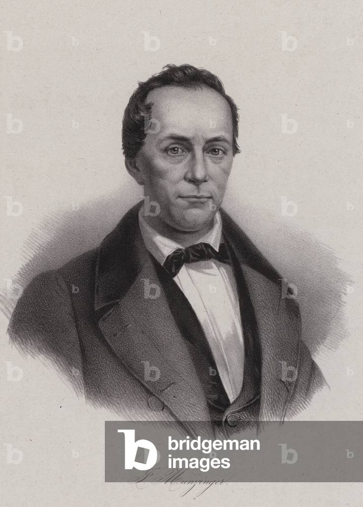 Josef Munzinger, Swiss politician (engraving)