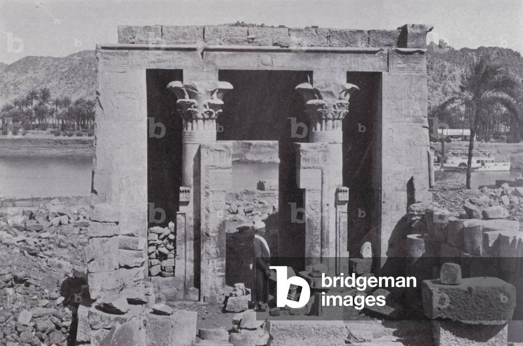 Egypt: Antinaos on the Island of Philae (b/w photo)