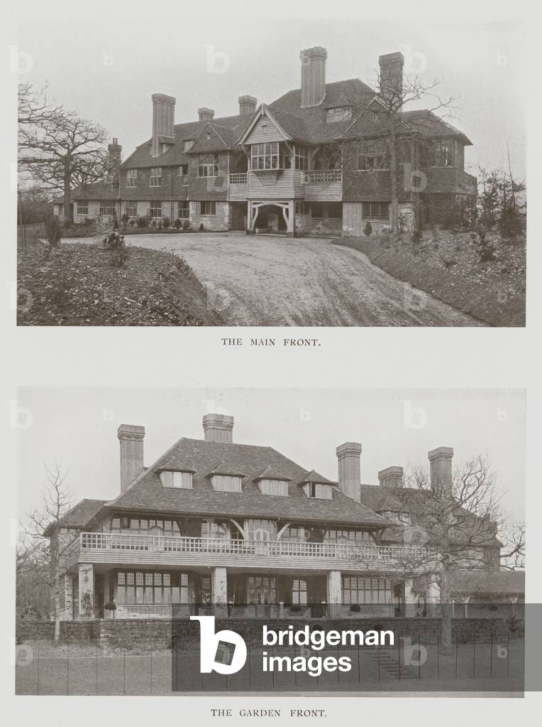 Shovelstrode Manor, East Grinstead, The Main Front, The Garden Front (b/w photo)