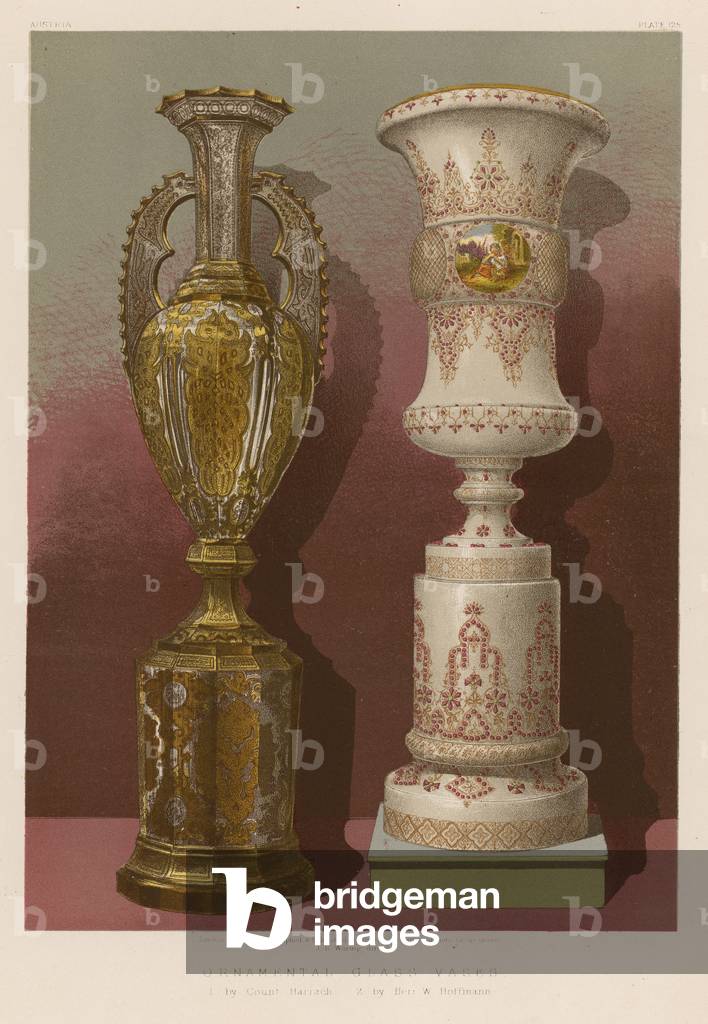 Ornamental Glass Vases (chromolitho)
