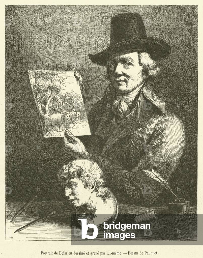 Portrait de Boissieu dessine et grave par lui-meme (engraving)