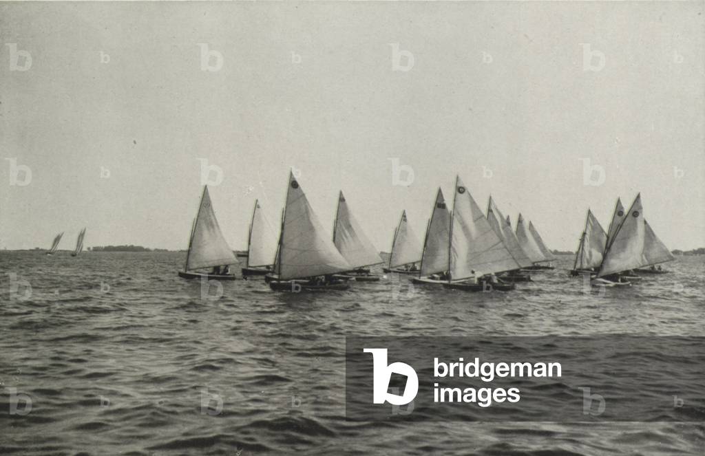 Toronto: Sailing Races on Toronto Bay (b/w photo)