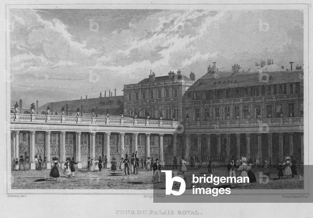 Paris, Cour Du Palais Royal (engraving)