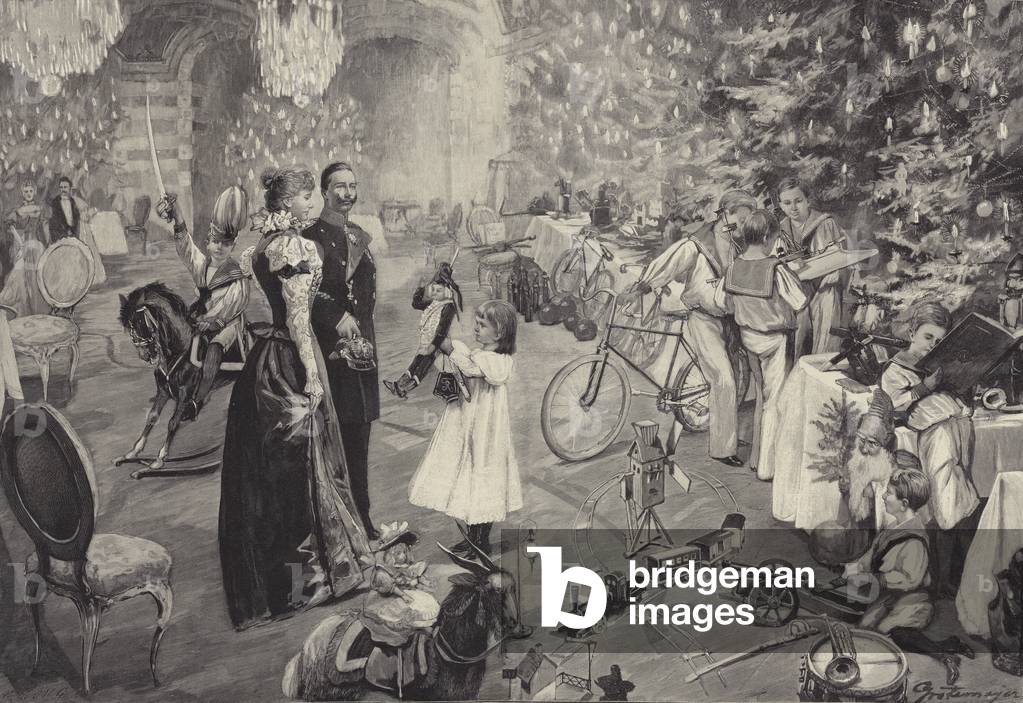 Christmas in the New Palace in Potsdam (engraving)