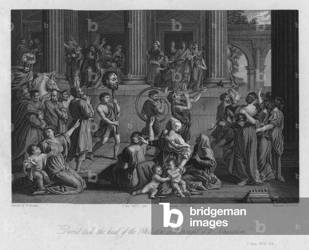 The Triumph of David, I Samuel XVII, 54 (engraving)