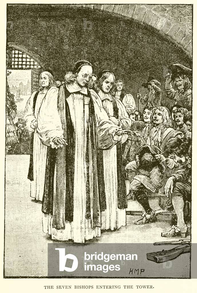 The Seven Bishops entering the Tower (engraving)