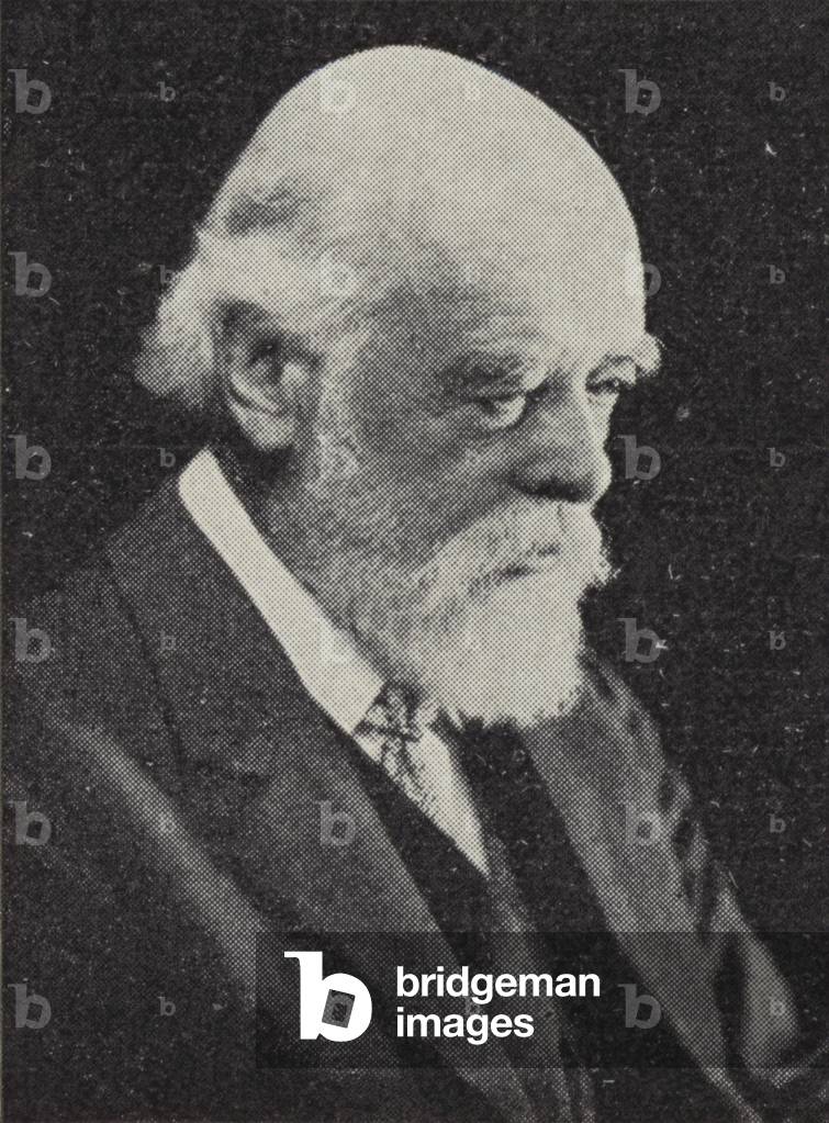 Sir Oliver Lodge, British physicist and inventor (b/w photo)