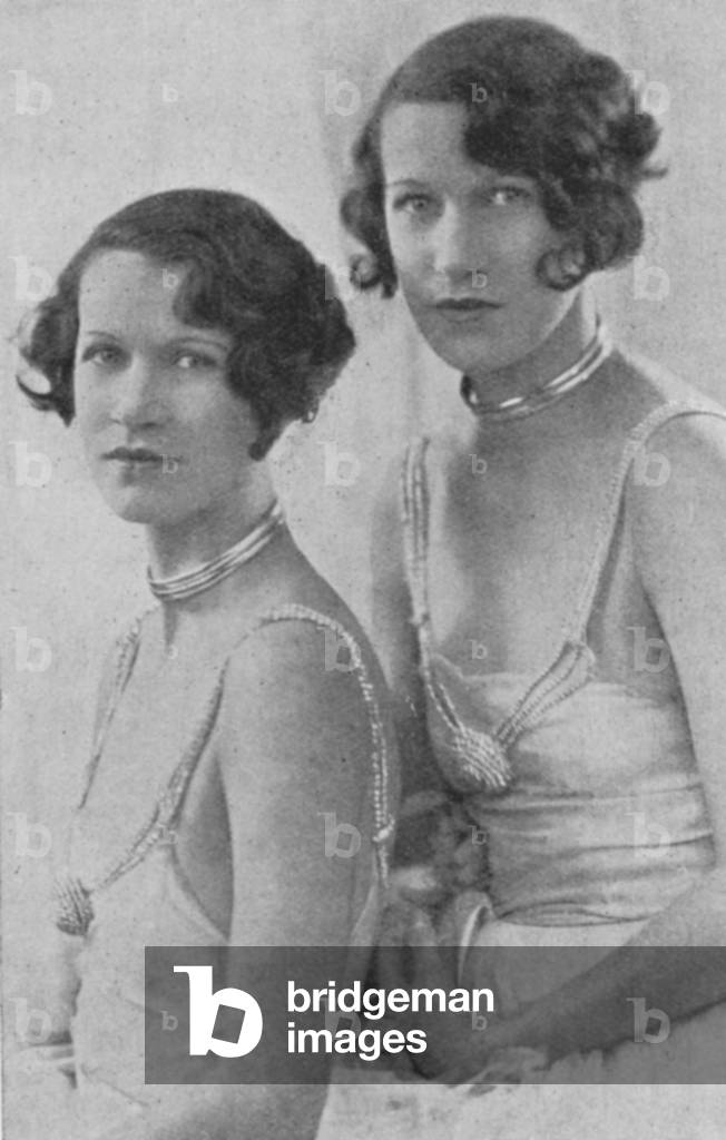 Identical twins (b/w photo)