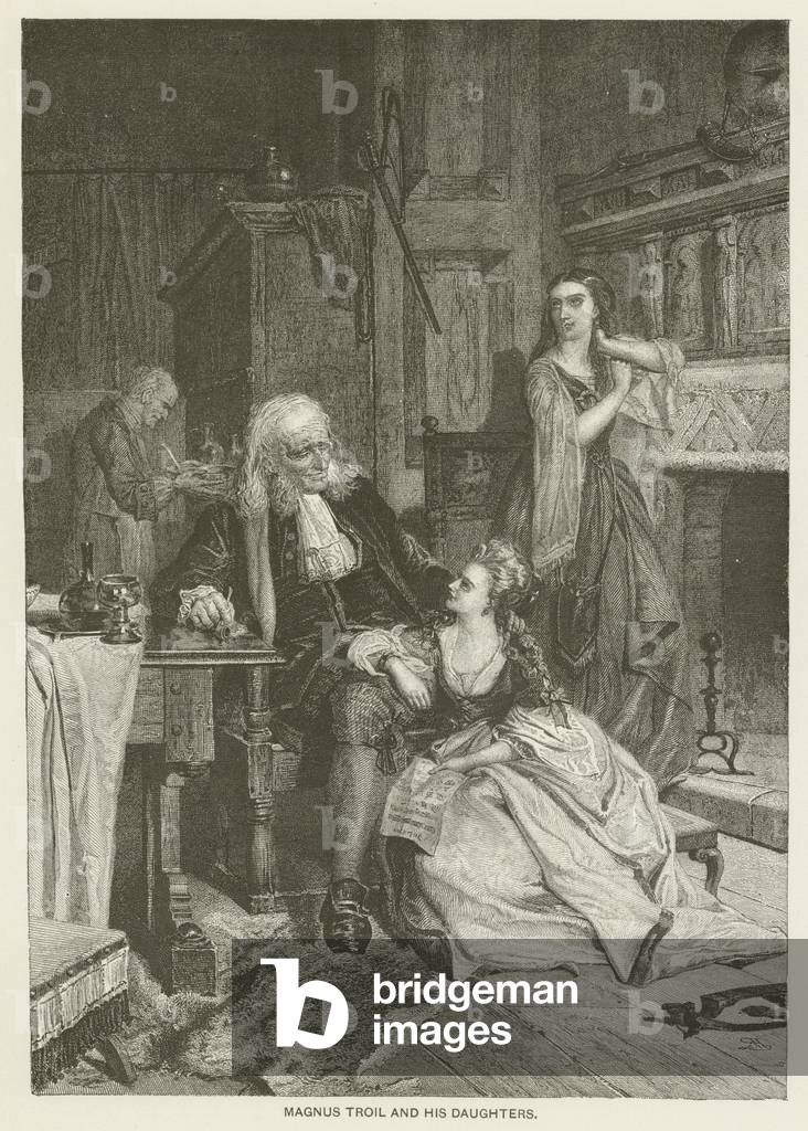 Magnus Troil and his daughters (engraving)