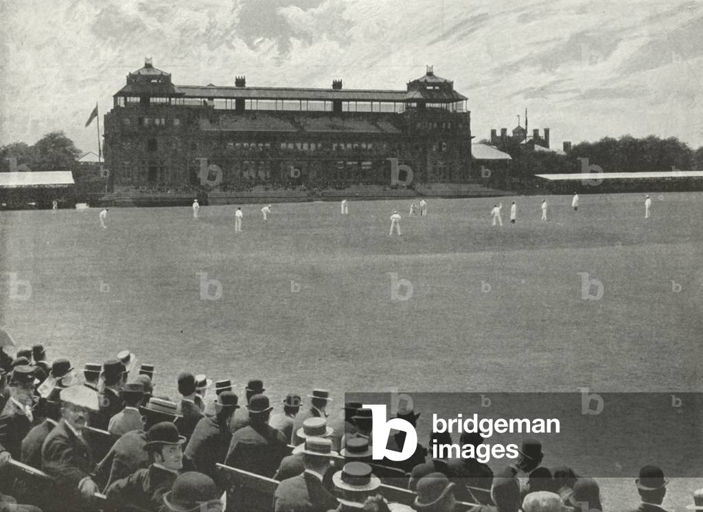 Middlesex v. Surrey at Lord's (1895) (b/w photo)