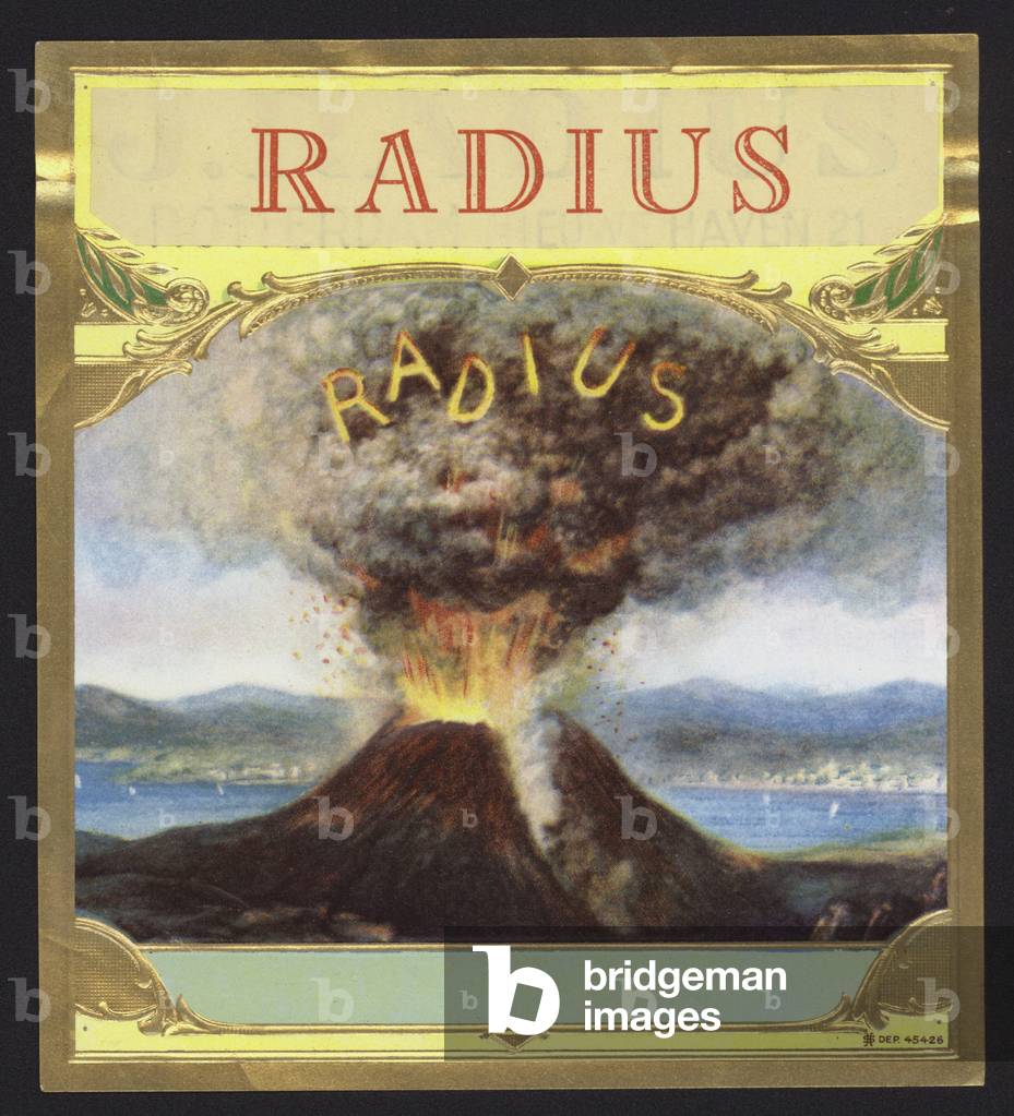 Radius, volcano erupting (chromolitho)