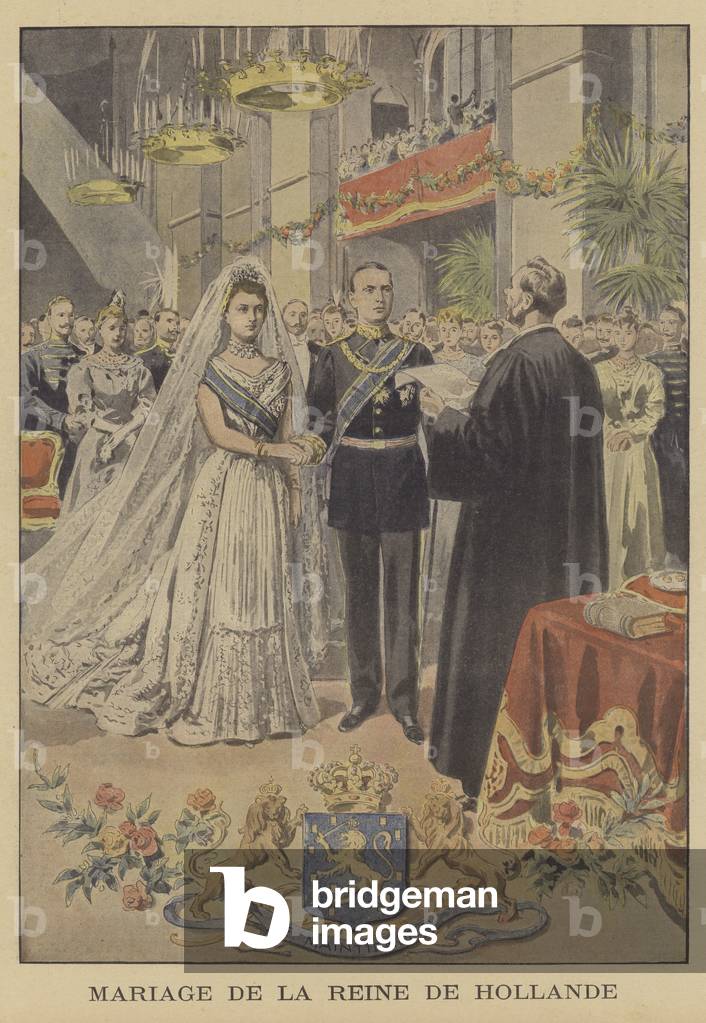 Marriage of the Queen of the Netherlands (colour litho)