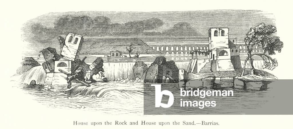 House upon the Rock and House upon the Sand (engraving)