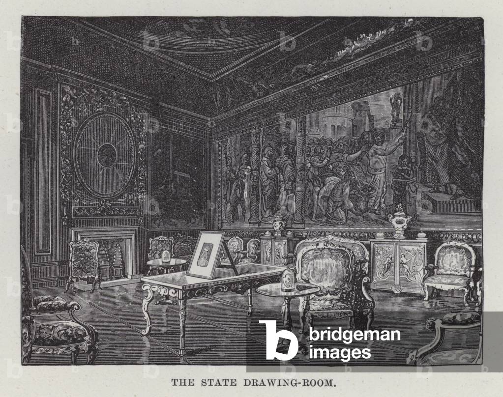 Chatsworth, The State Drawing-Room (litho)