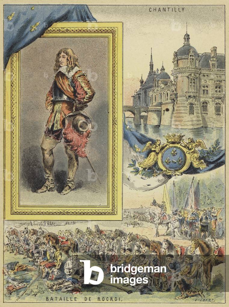Le Grand Conde, Louis De Bourbon, Duc D'Enghien, 1621-1686 (colour litho)