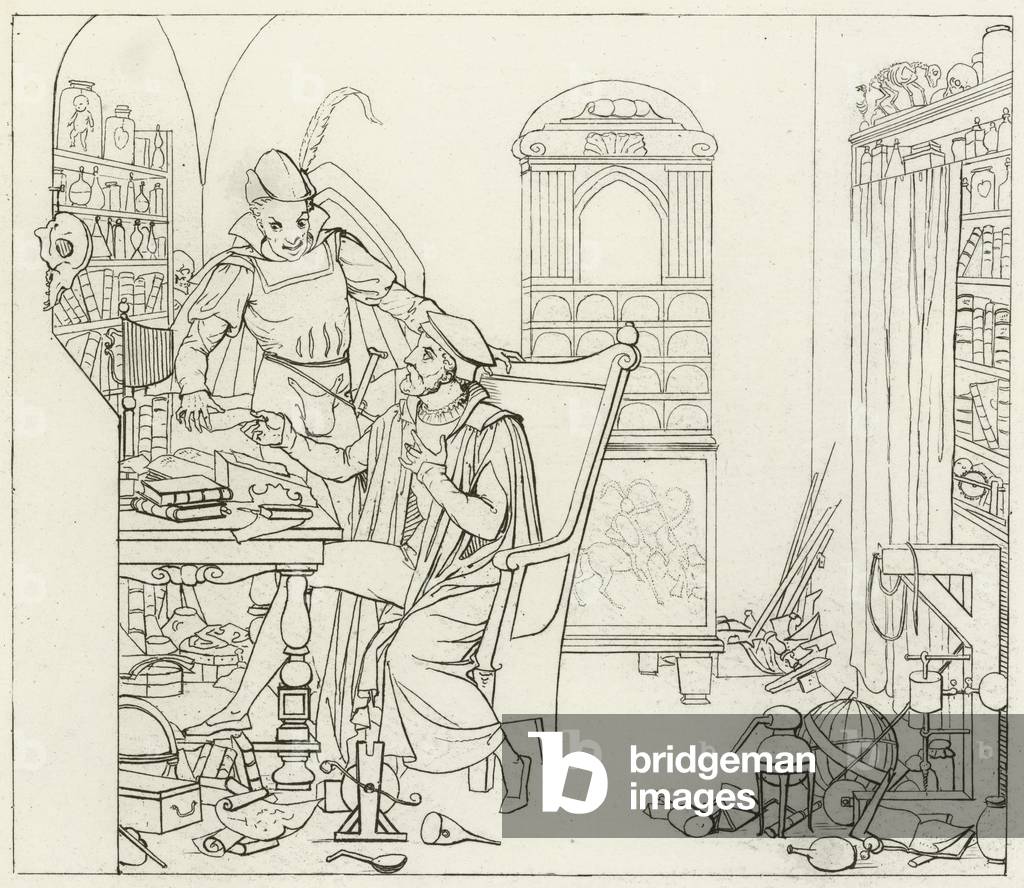 Illustration for Goethe's Faust (engraving)
