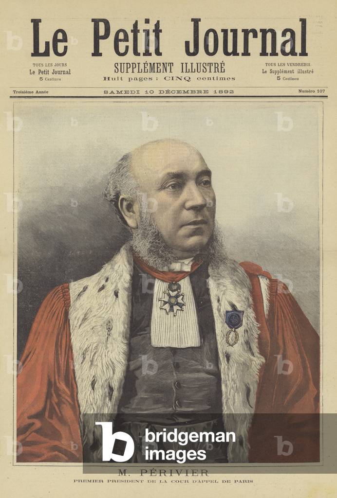 Samuel Perivier, First President of the Paris Court of Appeal (colour litho)