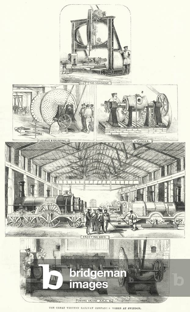 The Great Western Railway Company's works at Swindon (engraving)