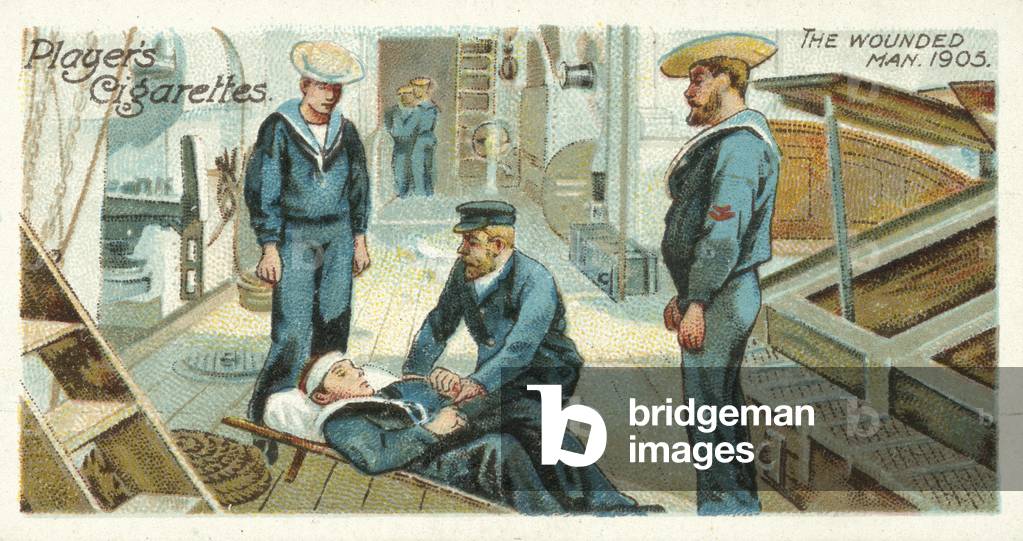 The wounded man, 1905 (chromolitho)