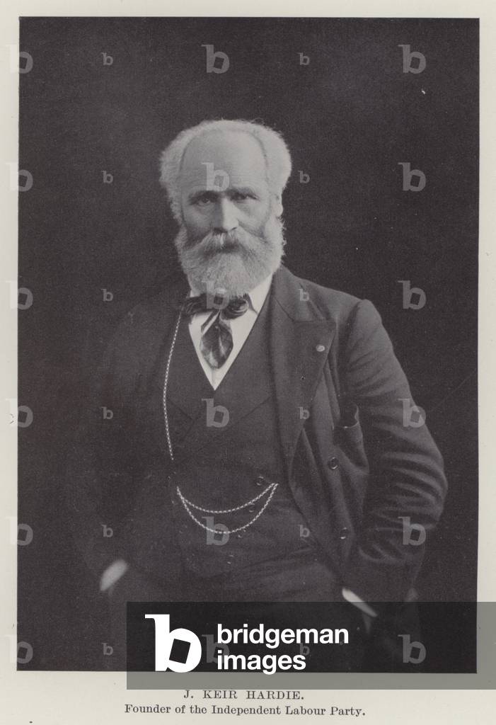 J Keir Hardie, Founder of the Independent Labour Party (b/w photo)