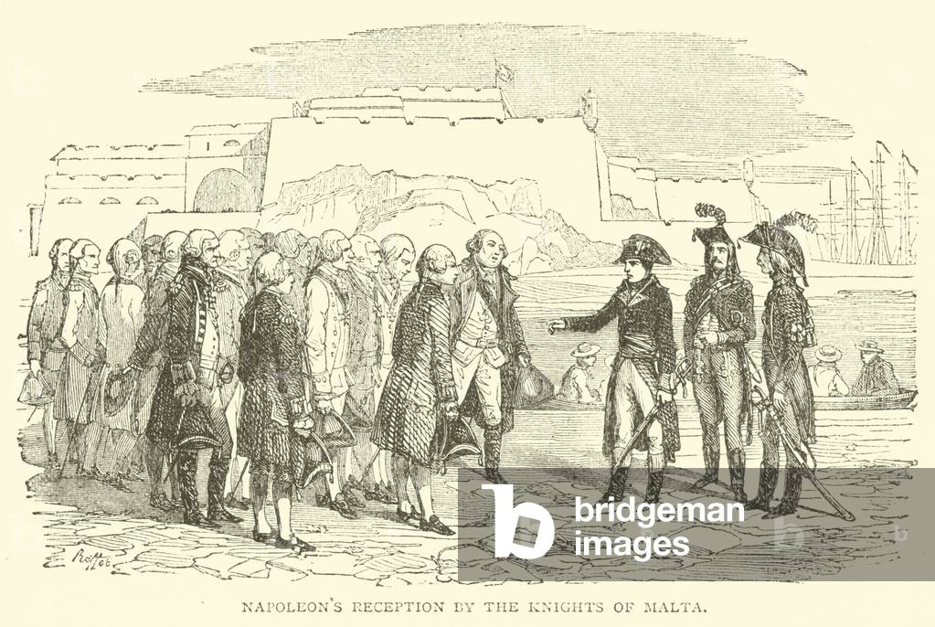Napoleon's reception by the Knights of Malta (engraving)