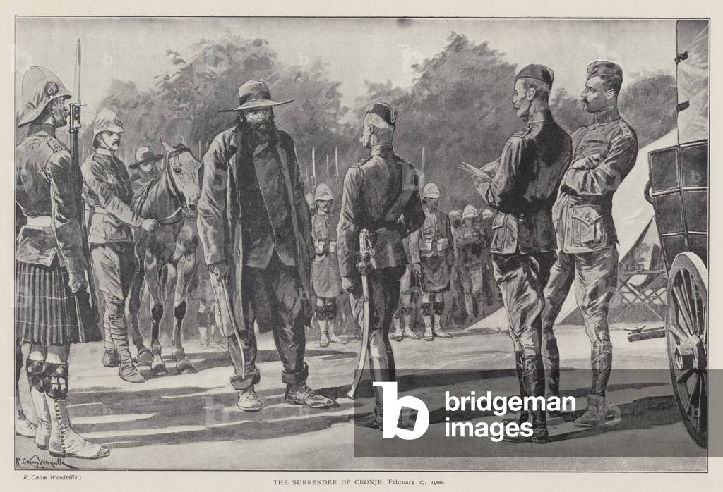 The surrender of Cronje, 27 February 1900 (litho)