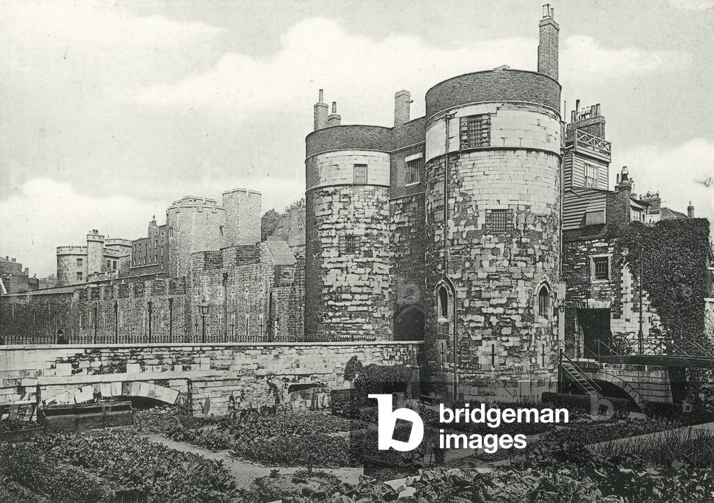 Byward Tower, Tower of London (b/w photo)