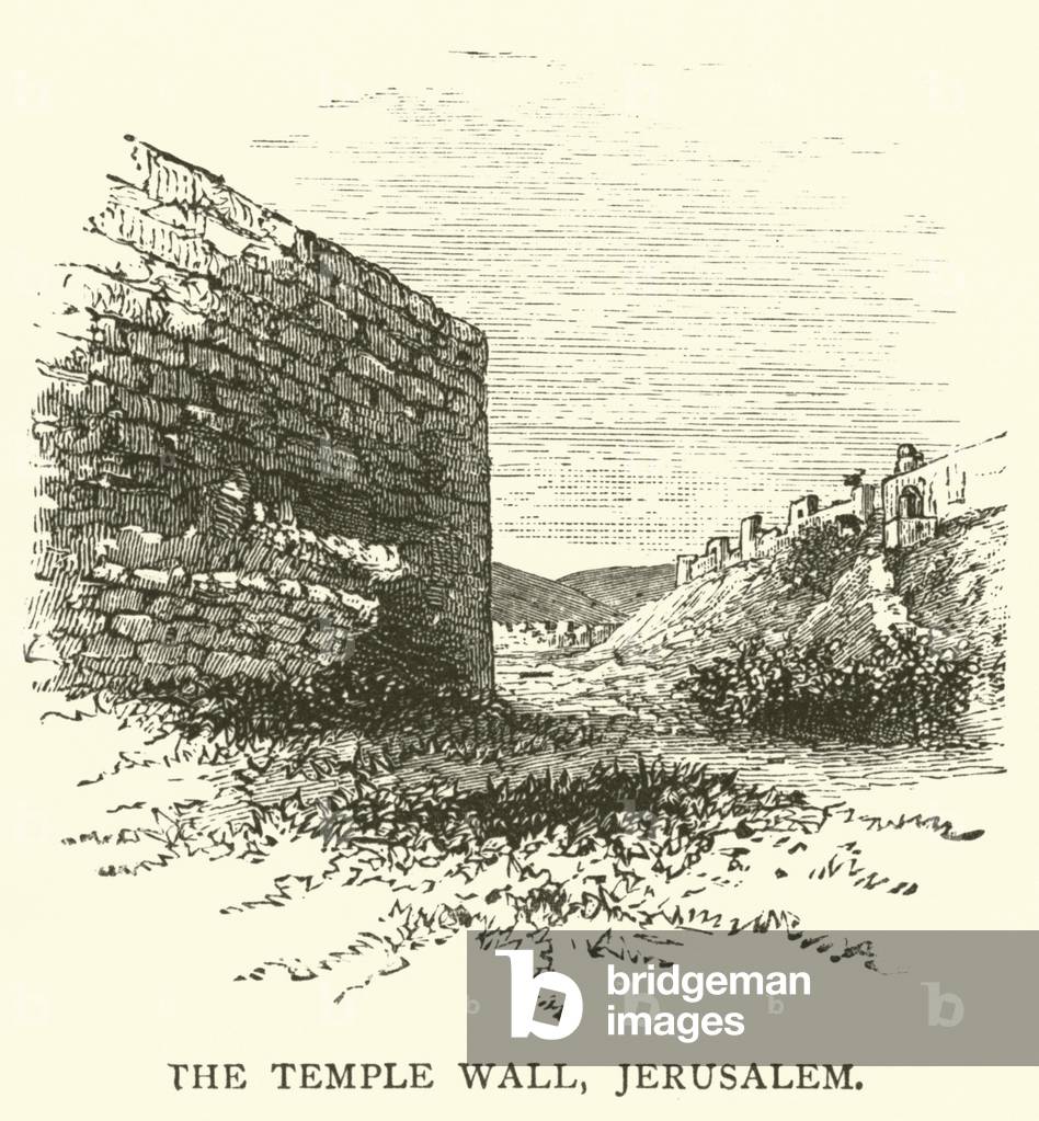 The Temple Wall, Jerusalem (engraving)