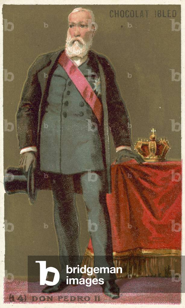 Don Pedro II, Emperor of Brazil (chromolitho)