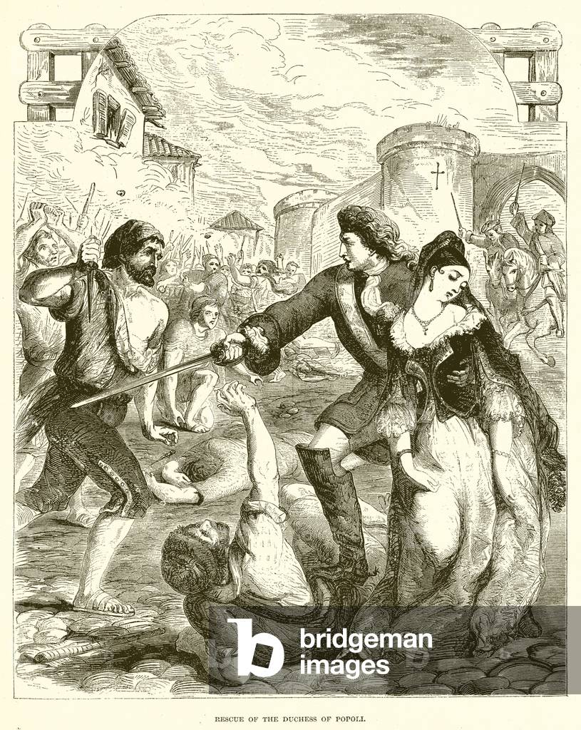 Rescue of the Duchess of Popoli (engraving)