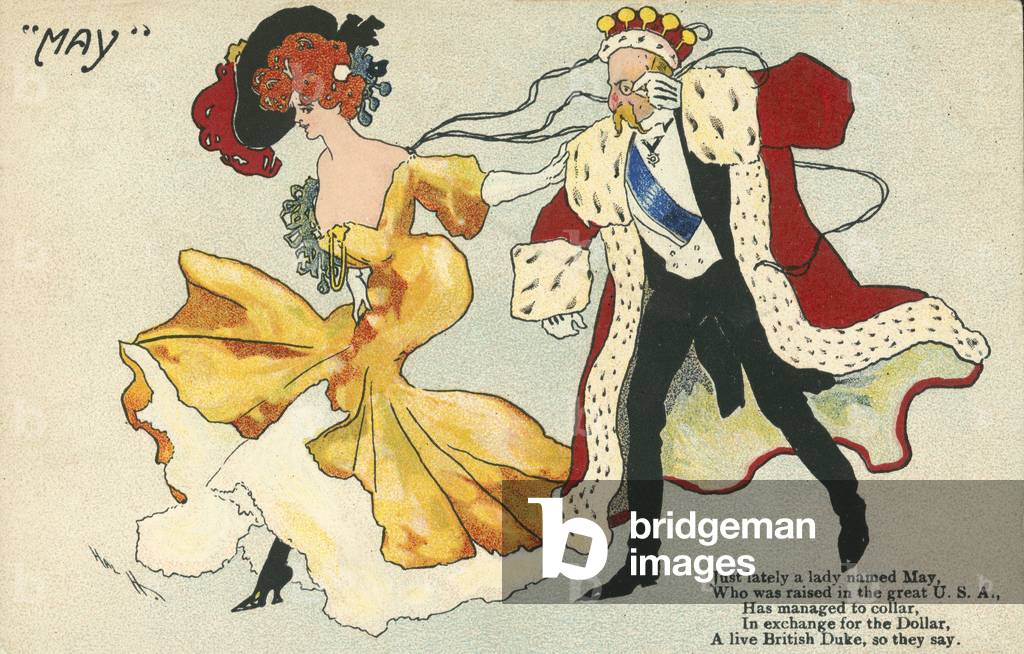A Duke chasing a girl (colour litho)