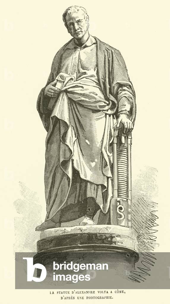 La Statue D'Alexandre Volta A Come, D'Apres Une Photographie (engraving)